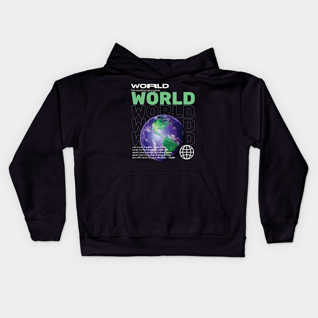 The World is Just a Game Kids Hoodie by thorhamm